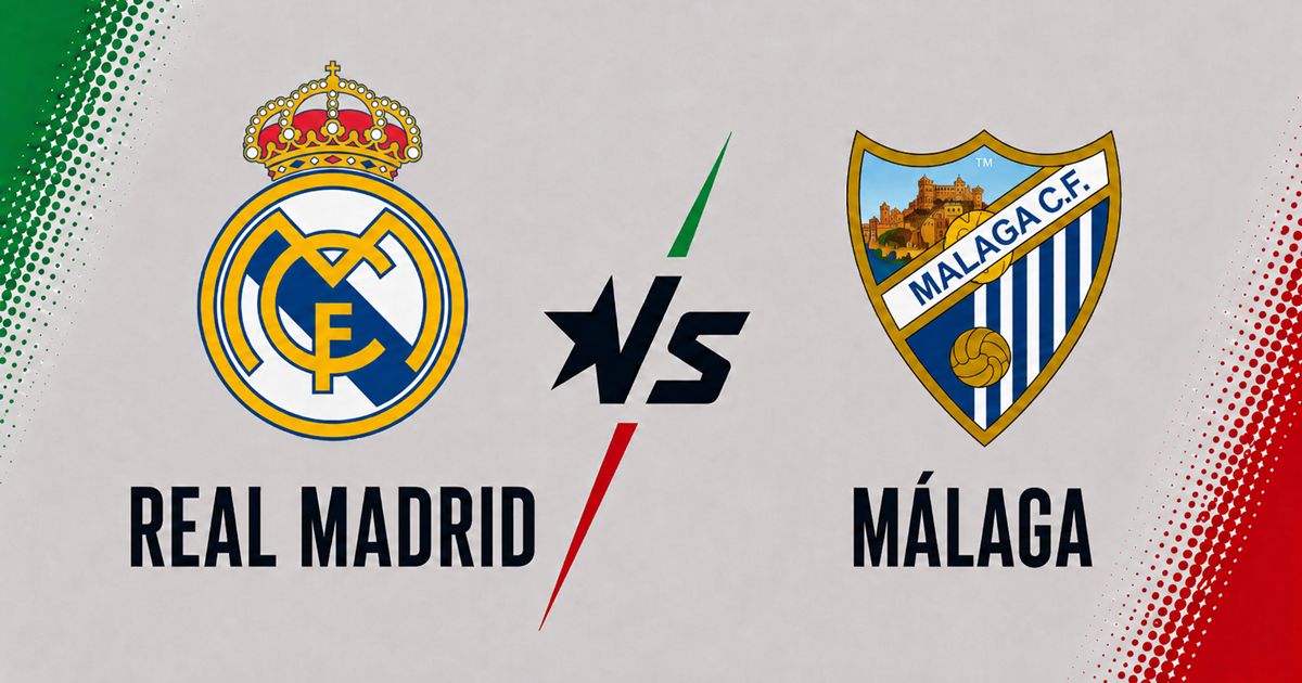 Real Madrid vs Málaga DONDE VER EN VIV⚽️ ONLINE - LaLiga EA Sports 2026-27